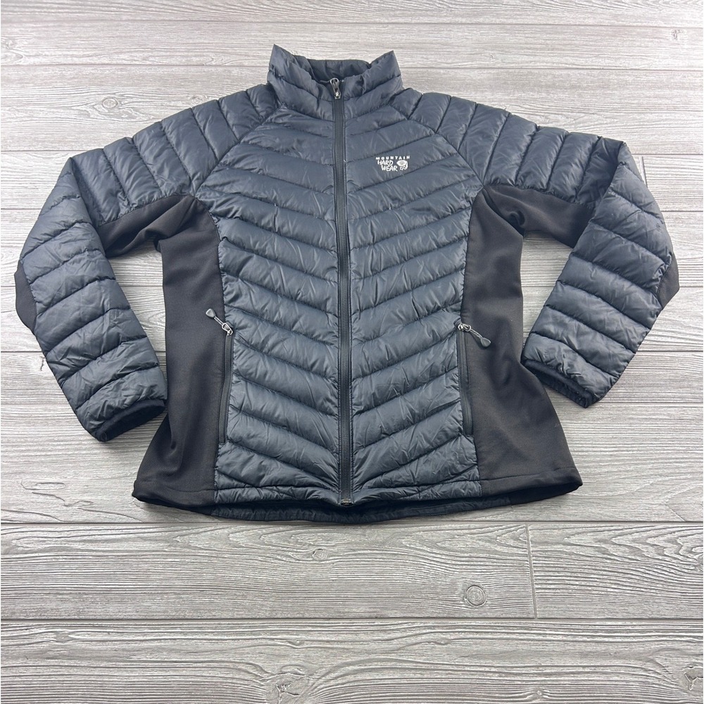 Mountain Hardwear Nitrous Q Shield 800 Down Jacket Womens Large Black Hybrid